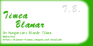 timea blanar business card