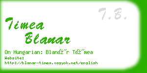 timea blanar business card